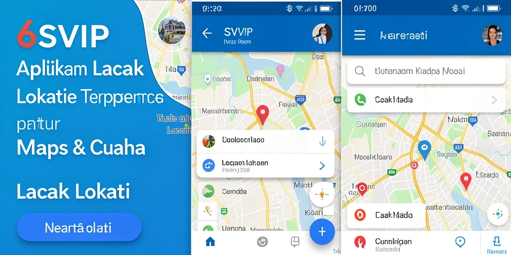 Tampilan antarmuka 6SVIP menampilkan peta dan fungsi pelacakan lokasi.