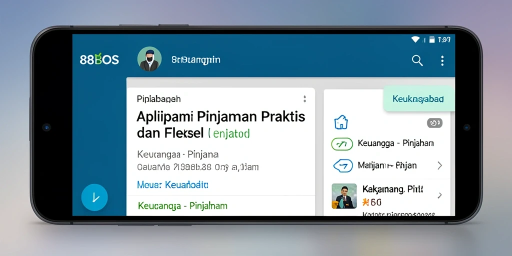Tampilan antarmuka pengguna aplikasi 88BOS untuk pinjaman yang mudah digunakan.
