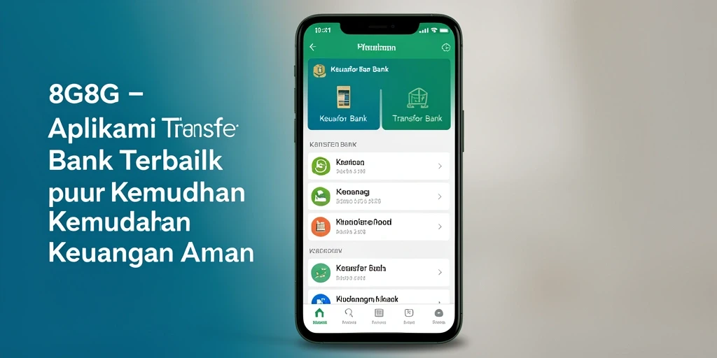 Antarmuka aplikasi Transfer Bank 8G8G yang modern dan efisien.