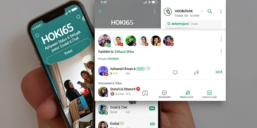 Tampilan antarmuka HOKI65 dengan berbagai stiker menarik.