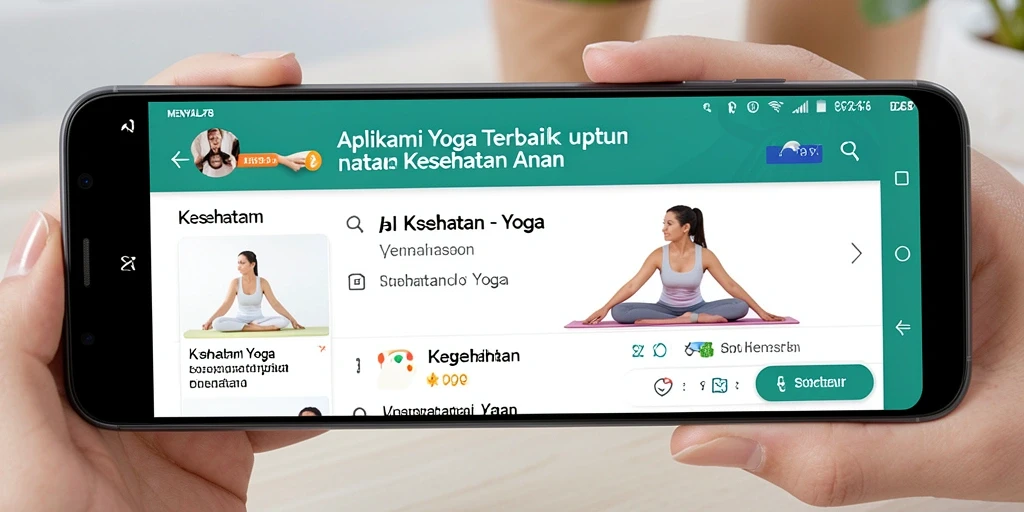 Antarmuka pengguna aplikasi Yoga MENYALA78 yang intuitif dan menarik.
