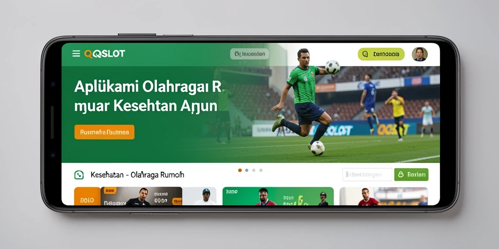 Screenshot utama QQSLOT menampilkan antarmuka aplikasi olahraga rumah yang menarik.