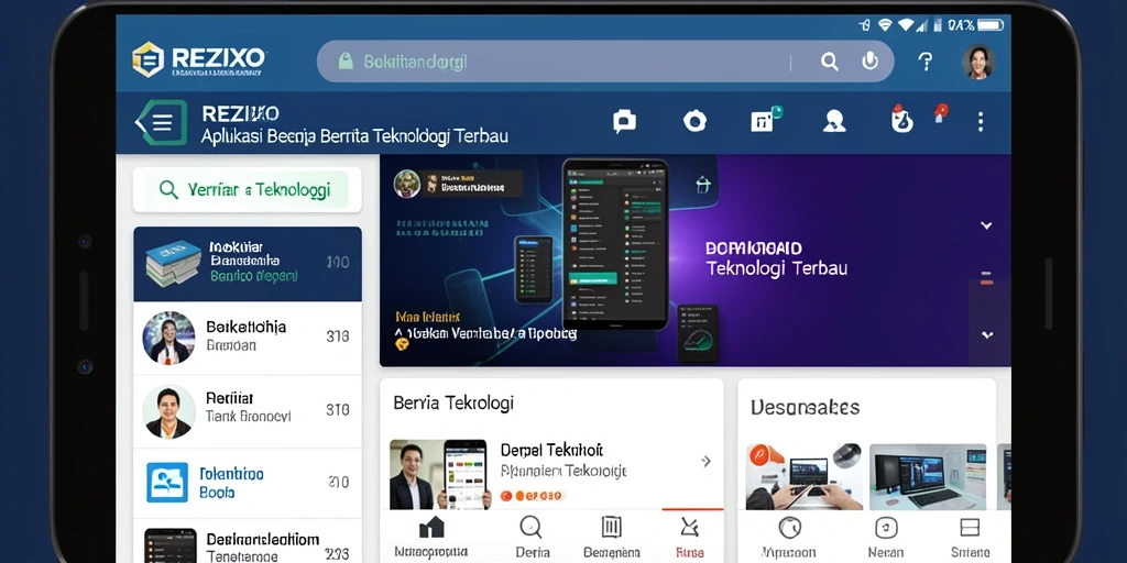 Tampilan antarmuka utama aplikasi REZIXO yang modern dan intuitif.