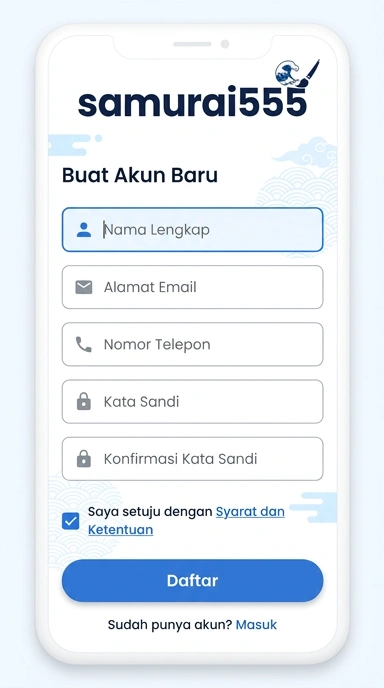 Panduan Registrasi Akun Baru Samurai555 untuk Android